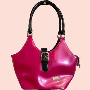 Beijo Handbag Magenta Pink Patent Leather